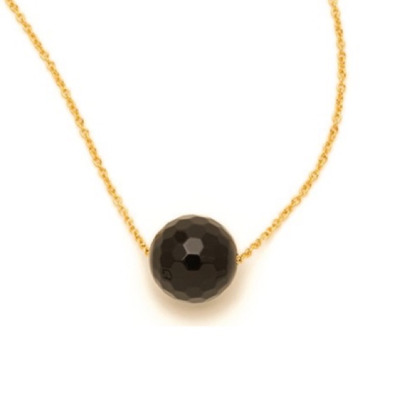 Gorjana Black Onyx Power Necklace on GP chain NWT - Picture 4 of 7